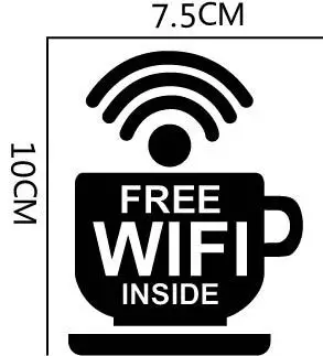 Бесплатная Wi Fi внутри стены стикеры комнаты Wifi наклейки съемные ПВХ для