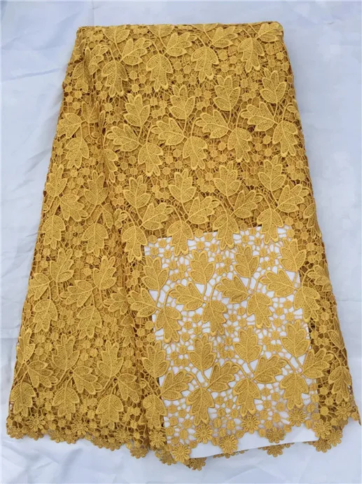 Высококачественный Африканский шнур гипюровая кружевная ткань 2017 вышитые