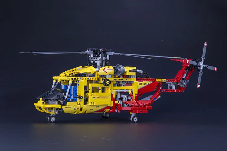 1056 шт Technic 2в1 спасательный большой вертолет Строительные блоки Набор кирпичей городской экскаватор модель детские игрушки подарок