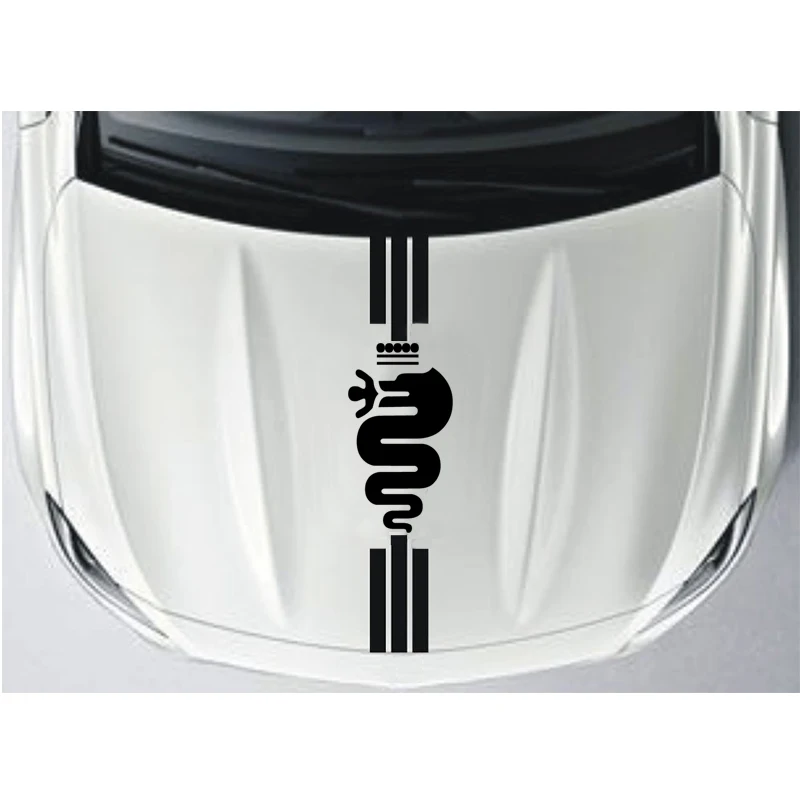 Автомобиль для Alfa Romeo капота гоночные полосы графические наклейки MiTo 147 156 159 166