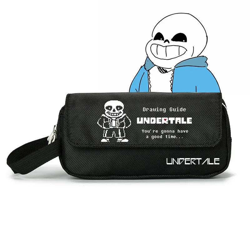 5 Игра Undertale Frisk Sans Скелет принт канцелярские принадлежности Sotrage сумка ручка чехол большой холщовый чехол для карандашей школьные сумки органайзер для путешествий - Цвет: 5