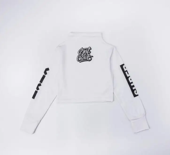 white top 1pcs Tammy/весенние комплекты одежды для девочек детские черно-белые хлопковые футболки с длинными рукавами и штаны, комплект из 2 предметов, осенние детские костюмы в стиле хип-хоп - Цвет: white top 1pcs