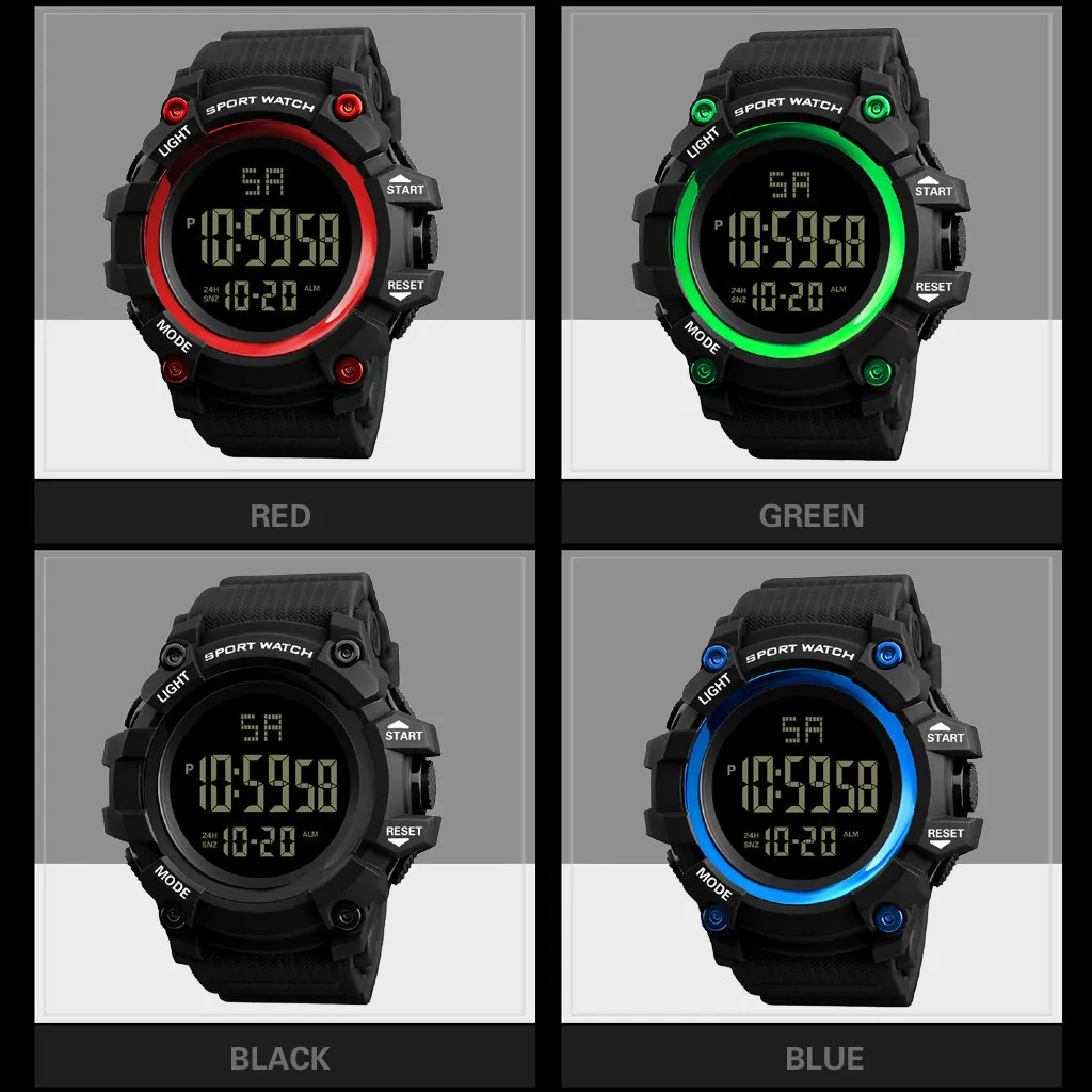 

Men Luxury Watch Analog Outdoor Military Sport LED Waterproof Watch Relogio Digital Esportivo Sports Watches