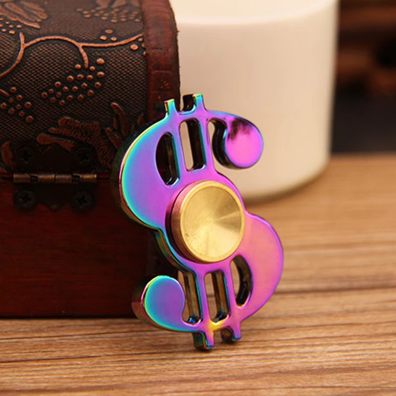 Colorful Dollar Tri-spinner Fidget Spinner Metal Hand Educational Toys Anti Stress Toy | Игрушки и хобби