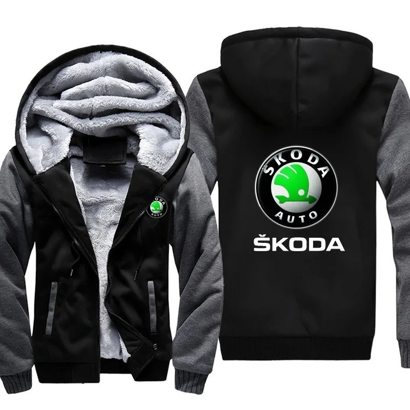 Для автомобиля Skoda шерстяная Толстовка женщин мужчин негабаритных Толстовки с