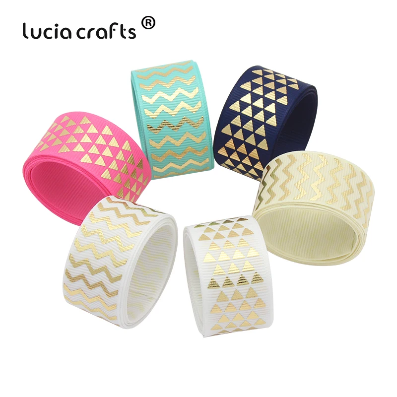 Lucia crafts 5 ярдов/6 ярдов 25 мм корсажные печатные ленты вечерние упаковка для свадебного подарка декор материал DIY аксессуары S0704