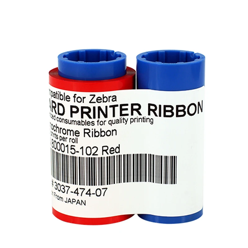

Printer Red Ribbon 800015-102 1000 images for Zebra P300F J300F J420C P310i P600C Card Printer,New Compatible
