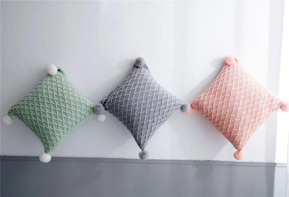 Бесплатная доставка Прямая поставка Подарочная вязаная наволочка с