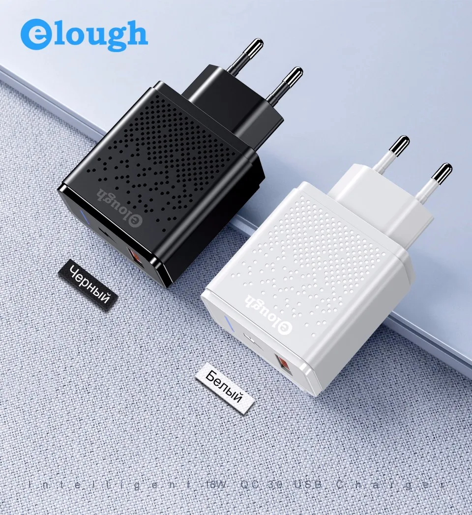 Elough EU Daul USB зарядное устройство для samsung Xiaomi huawei iPhone EU 2.4A Быстрая зарядка для мобильных телефонов адаптер питания