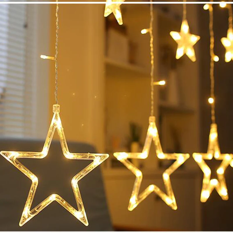 

2.5M LED Star Fairy Light Garland Christmas Wedding Party Lights String For House Bedroom Bar Window Lights Home Decoration