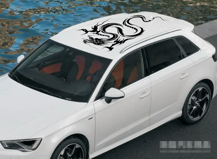 Наклейка на крышу автомобиля в стиле дракона наклейка капот двигателя