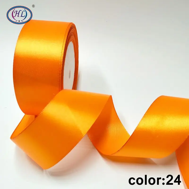 HL 6/10/15/20/25/40/50 мм 25 ярдов атласными лентами DIY искусственный шелк розы поставки шитье ручной работы аксессуары Материал - Цвет: color 24