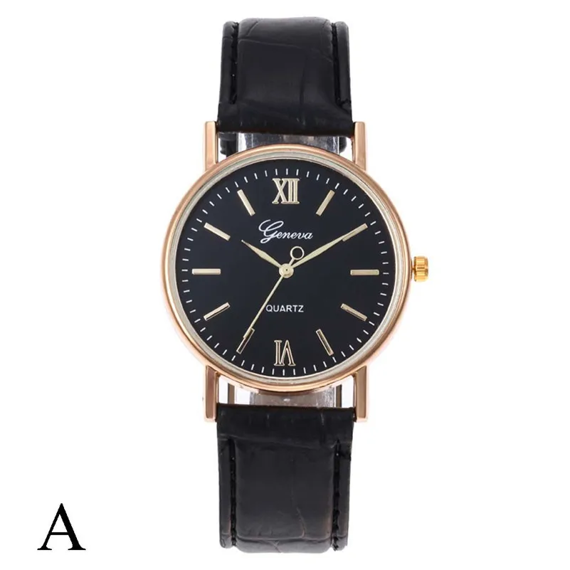 

Modern Fashion Women Watches Simple Style Casual PU Leather Belt Watch Ladies Quartz Wristwatch Luxury Casual Dress Clock #D