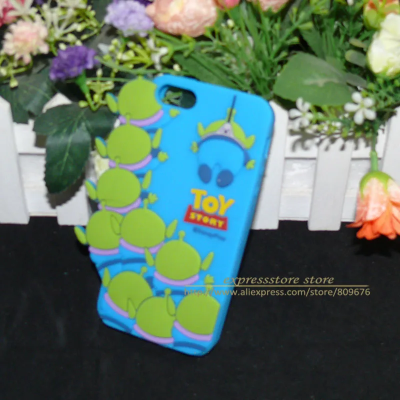 Мягкий чехол с 3D рисунком для iphone 5G 5S силиконовый медведем собакой миньонами