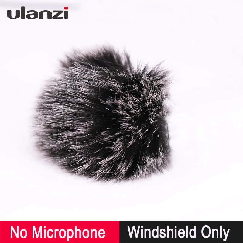Ulanzi открытый пушистый муфтой лобовое стекло для микрофон Boya BY M1 WM4 WM8/ехал SmartLav