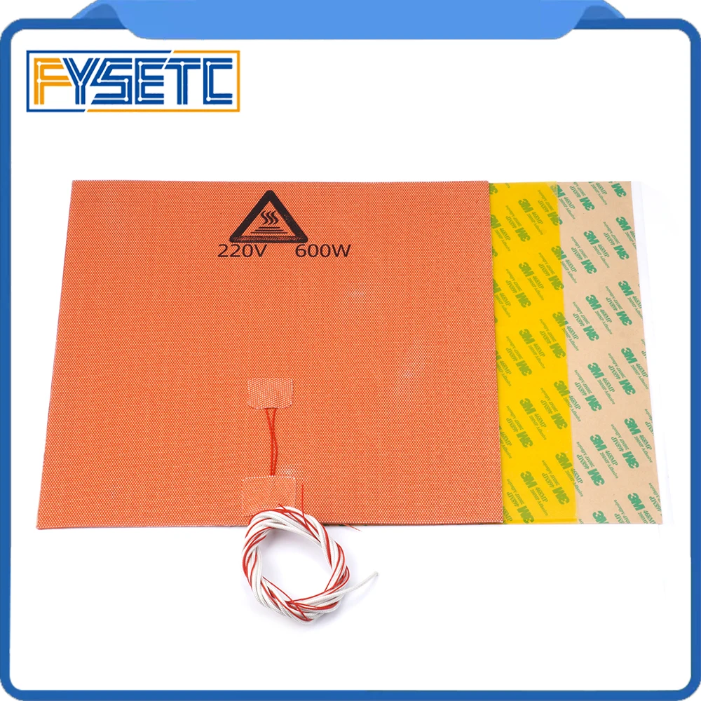

300*300*0.3mm Frosted Yellow Build Surface Polyetherimid PEI+300X300mm 220V 600W Silicone Heater Pad For TEVO Tornado Lulzbot