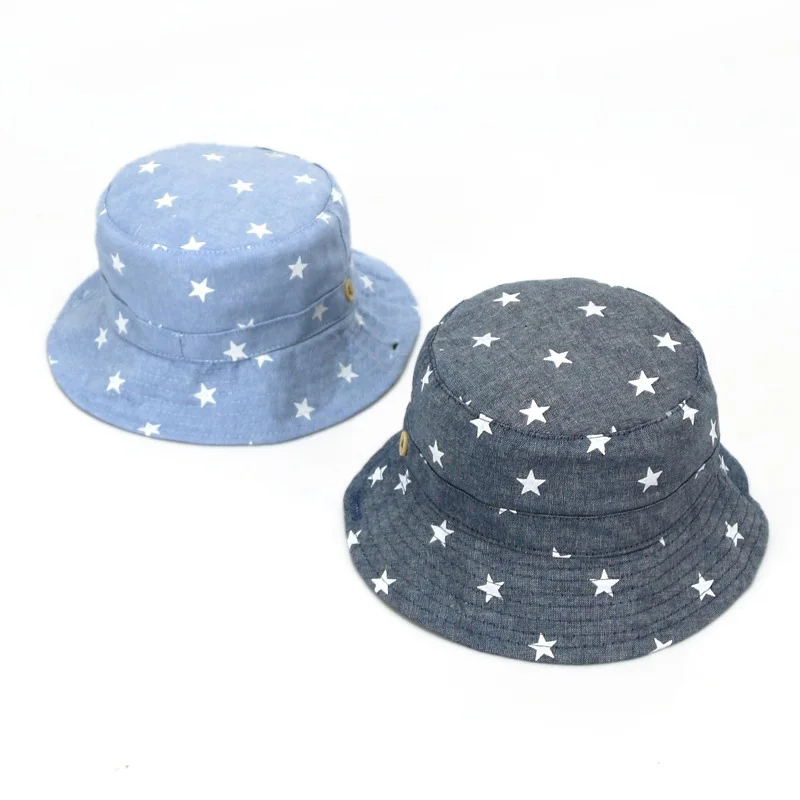 Baby Soft Cotton Summer Hat Infant Newborn Bucket Denim Toddler Kids Tractor Cap Boys Girls Star Sun | Детская одежда и обувь