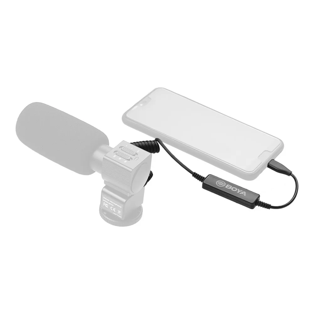 Аудиокабель BOYA для селфи микрофонов 3 5 мм с разъемом usb type C смартфонов аксессуары