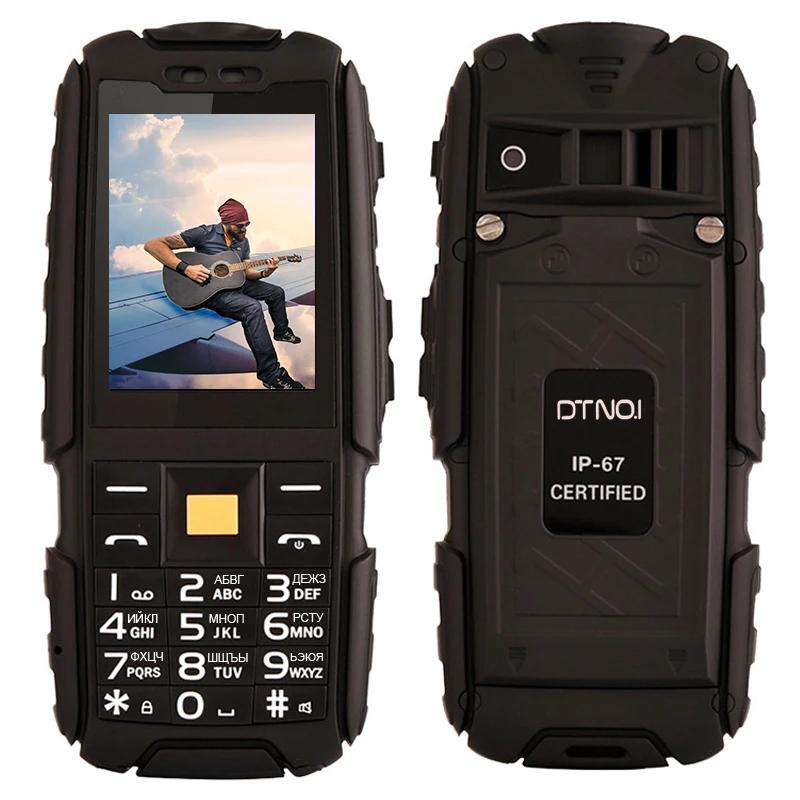 DTNO.1 A9 4800 mAh Большой батареи Мощность банк мобильный телефон русская клавиатура IP67