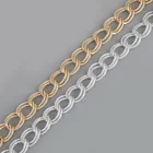Цепочка Из Алюминия NiceBeads, 1 м, модная крученая цепь, покрытая серебром светильник-золотом, для ожерелий, браслетов, фурнитура для ювелирных изделий сделай сам