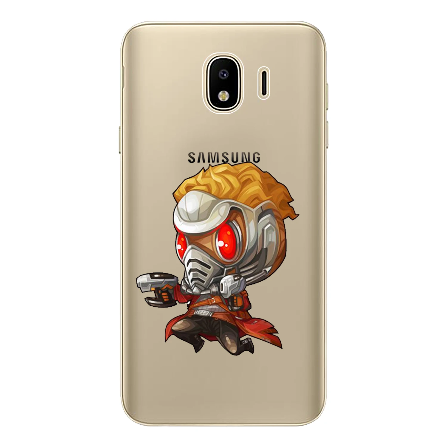 For Samsung Galaxy J4 2018 Case Cover EU 5.5&quot J400 J400F Soft TPU Silicone Cute Cartoon Iron Man Spiderman Painted Phone |