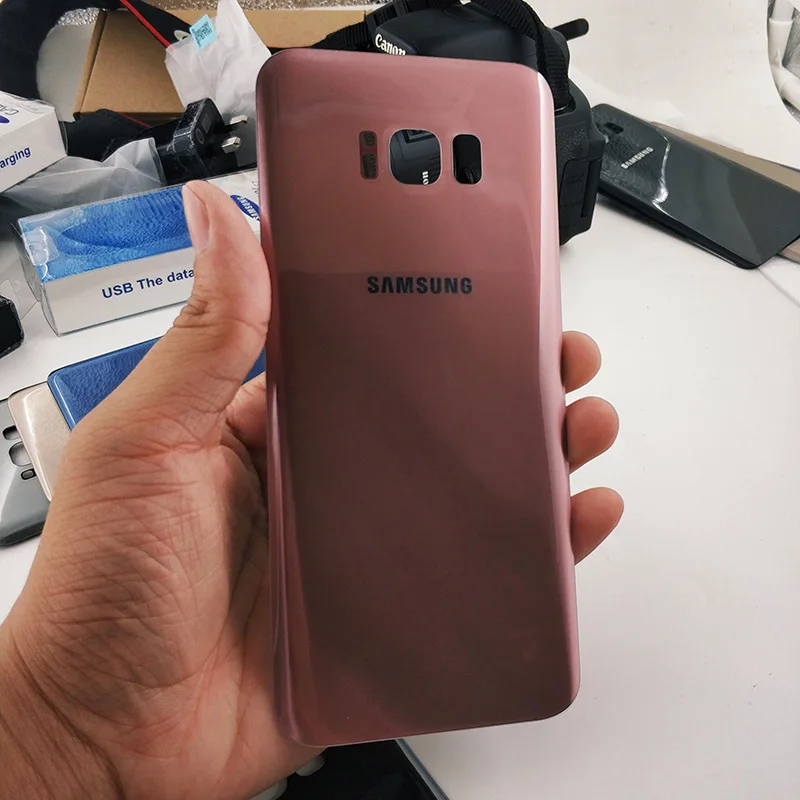

Original Back Battery Cover For Samsung S8 G950 / S8+ S8 Plus G955 G955F S9 Battery Glass Rear Door Housing Case Replacement