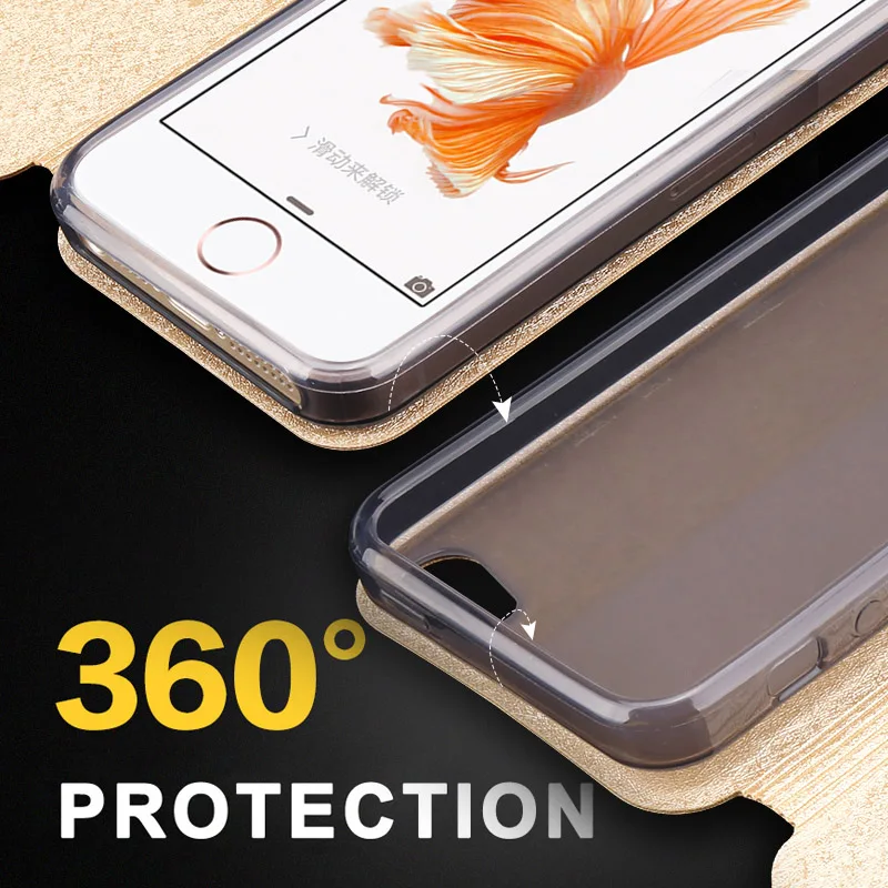 Чехол для iphone 5, 5s SE на iphone 5s mofi кожаный чехол-книжка SE ультра тонкий силиконовый кожаный Роскошный аксессуар