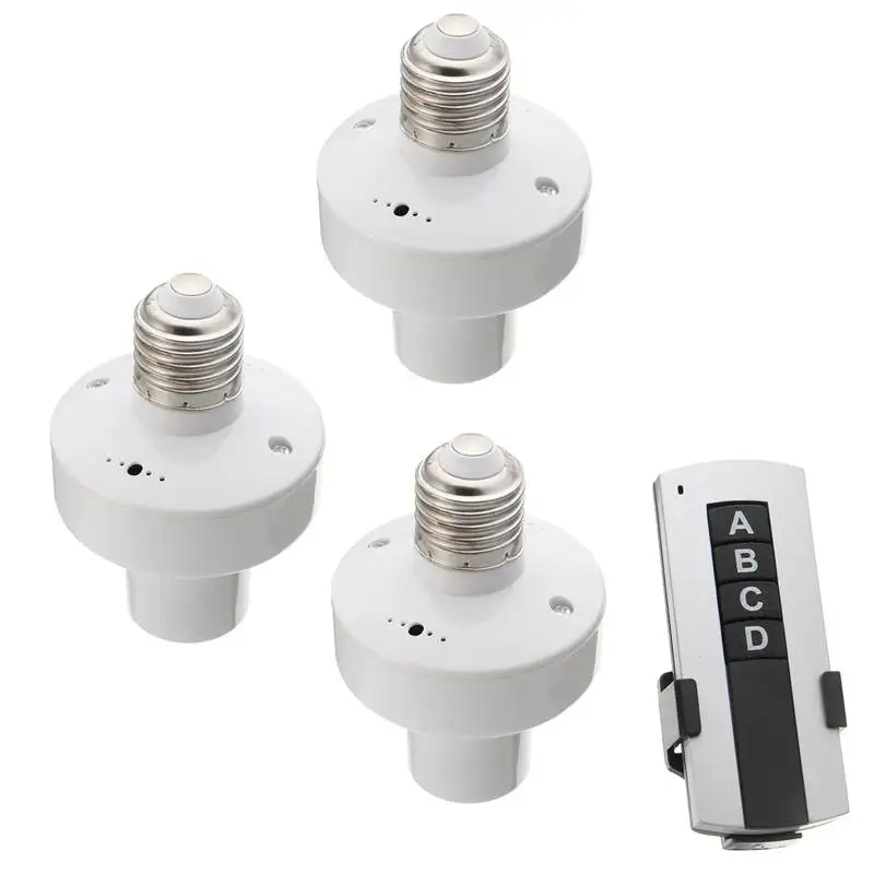 110 V-240 V/500 Вт 3 Way E27 патрон для лампы Беспроводной дистанционного Управление свет лампы лампа держатель Разъем