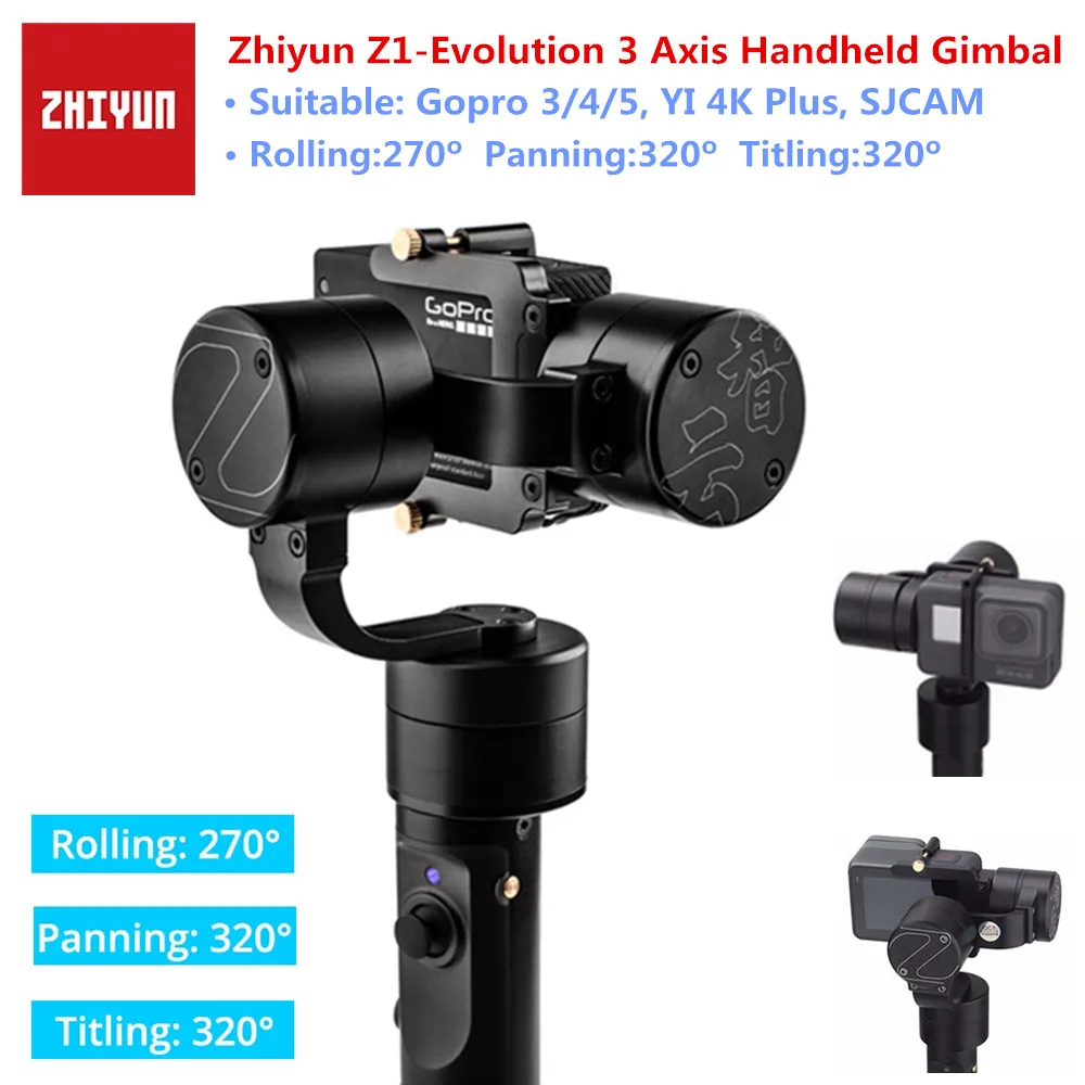 Zhiyun Z1 EVOLUTION 3 осевое переносное карданное 320 градусов экшн камера для съемки под