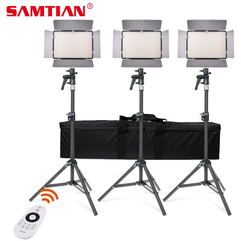 SAMTIAN Регулируемый TL 600A светодиодный видеосъемка комплект двухцветное освещение