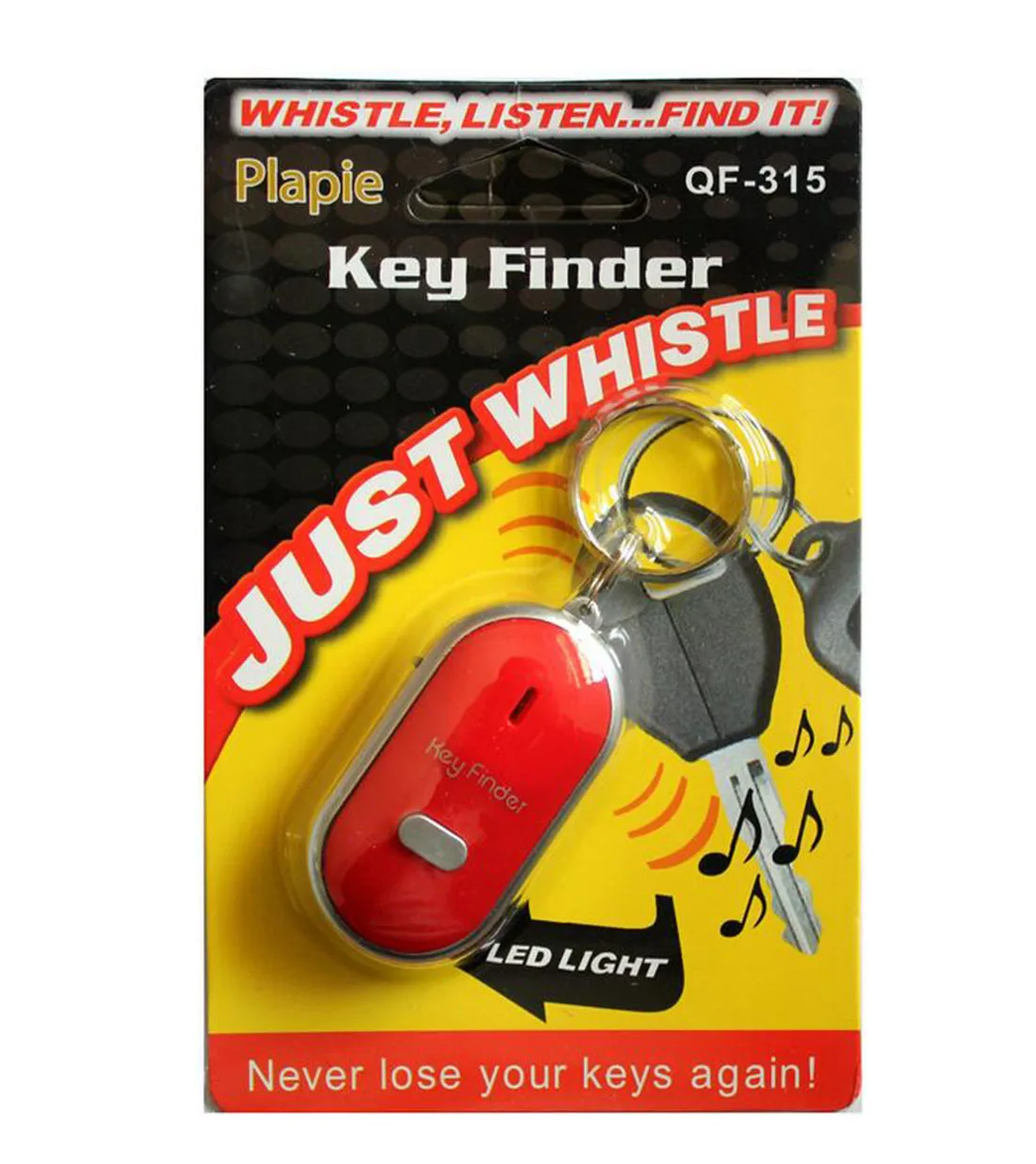 Wireless Whistle Key Finder Keychain For Women Men Anti-Lost Device Keyrings Electronic Anti-Theft Ellipse Plastic Key Search