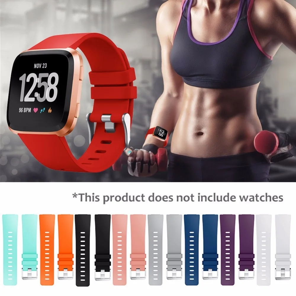Ремешок для часов Fitbit Versa сменный ремешок наручных силиконовый застежка умный