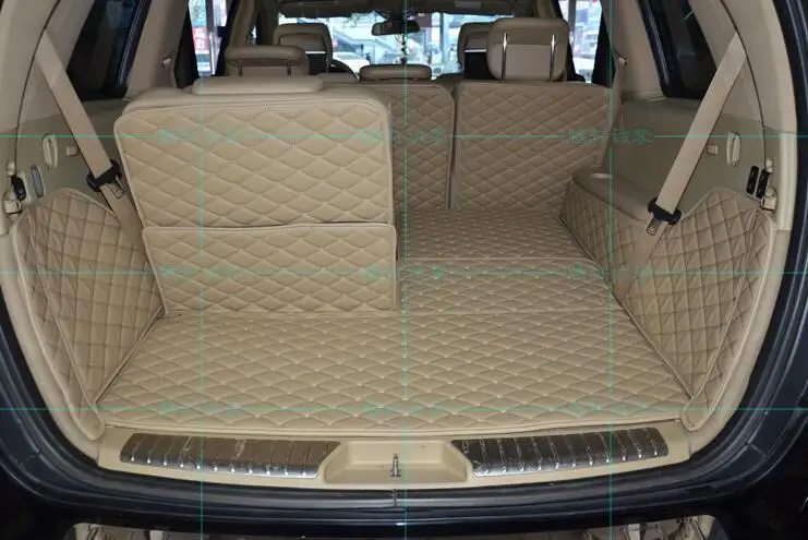 Полный задний багажник кассетного Коврики Этаж протектор ног pad S для Benz GL350 GL400 gl500