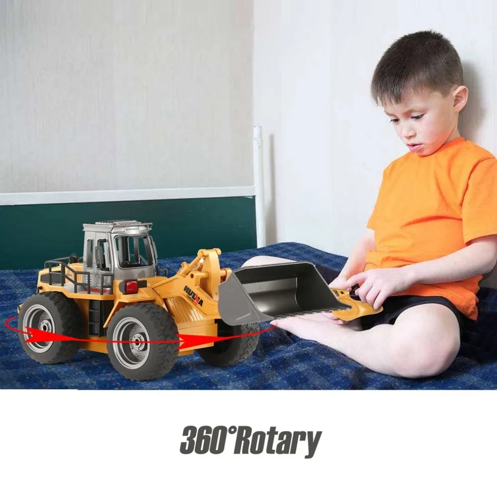 HUINA 1520 6CH RC Металл бульдозер дистанционное управление Tractork РТР Фронтальный