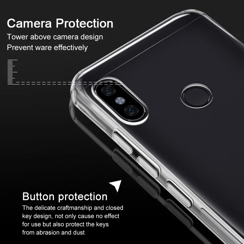 IMak Slim Airbag Stealth Soft Case For Xiaomi Redmi Note5(AI Dual Camera)/Redmi Note 5 Pro(India Version) Smartphone Capa + Film |