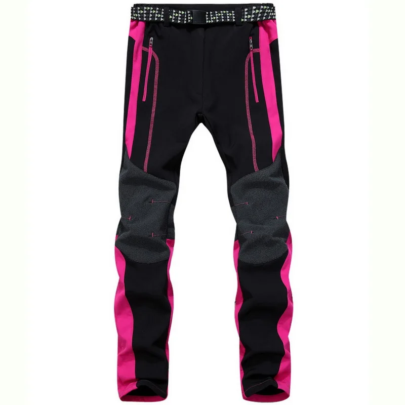 2017 женские Треккинговые лыжные ветрозащитные штаны зимние плотные флисовые для
