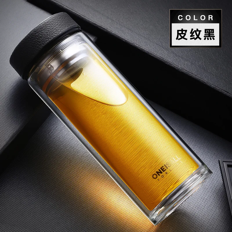 500 мл двухслойная стеклянная чашка для воды чая сок кофейные стаканы бутылки из