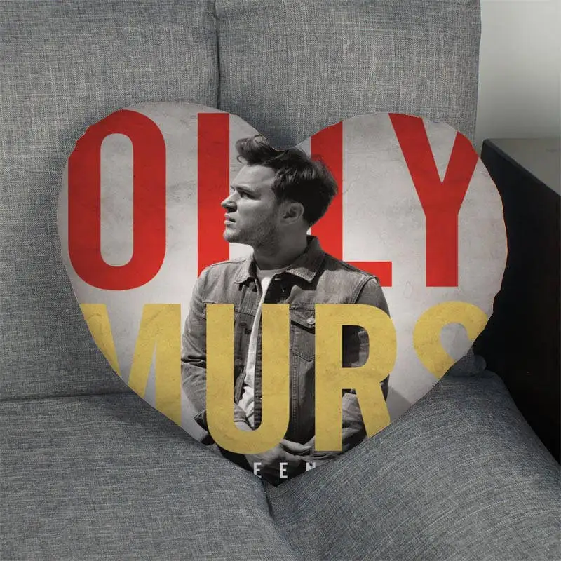 Изготовленный На Заказ Olly Murs сердце Форма Наволочка на молнии наволочка