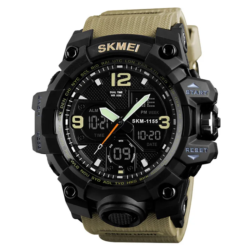Часы Новая мода Секундомер reloj relogio skmei мужские спортивные часы с двойным дисплеем цифровые светодиодные электронные часы montre homme montre# A