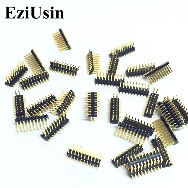 EziUsin 100 шт SMD 1 27 мм Шаг штырь позолоченный двойной 2x10P двухрядный штыревой разъем SMT