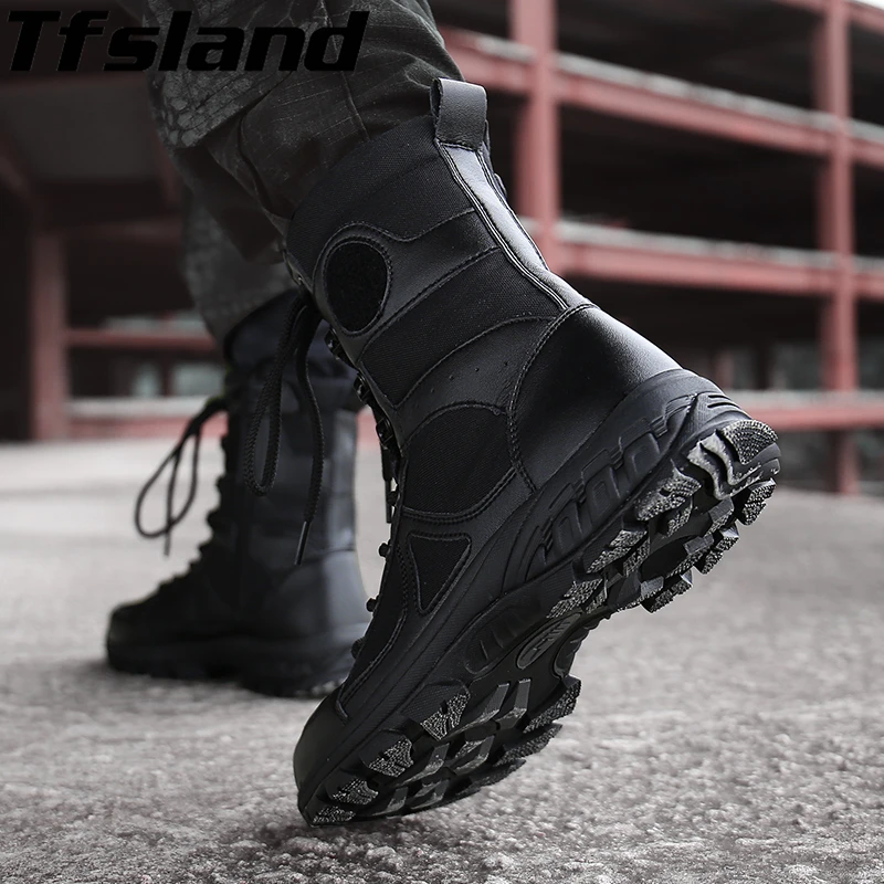 Новинка походная обувь Мужская Уличная с высоким берцем военные тактические