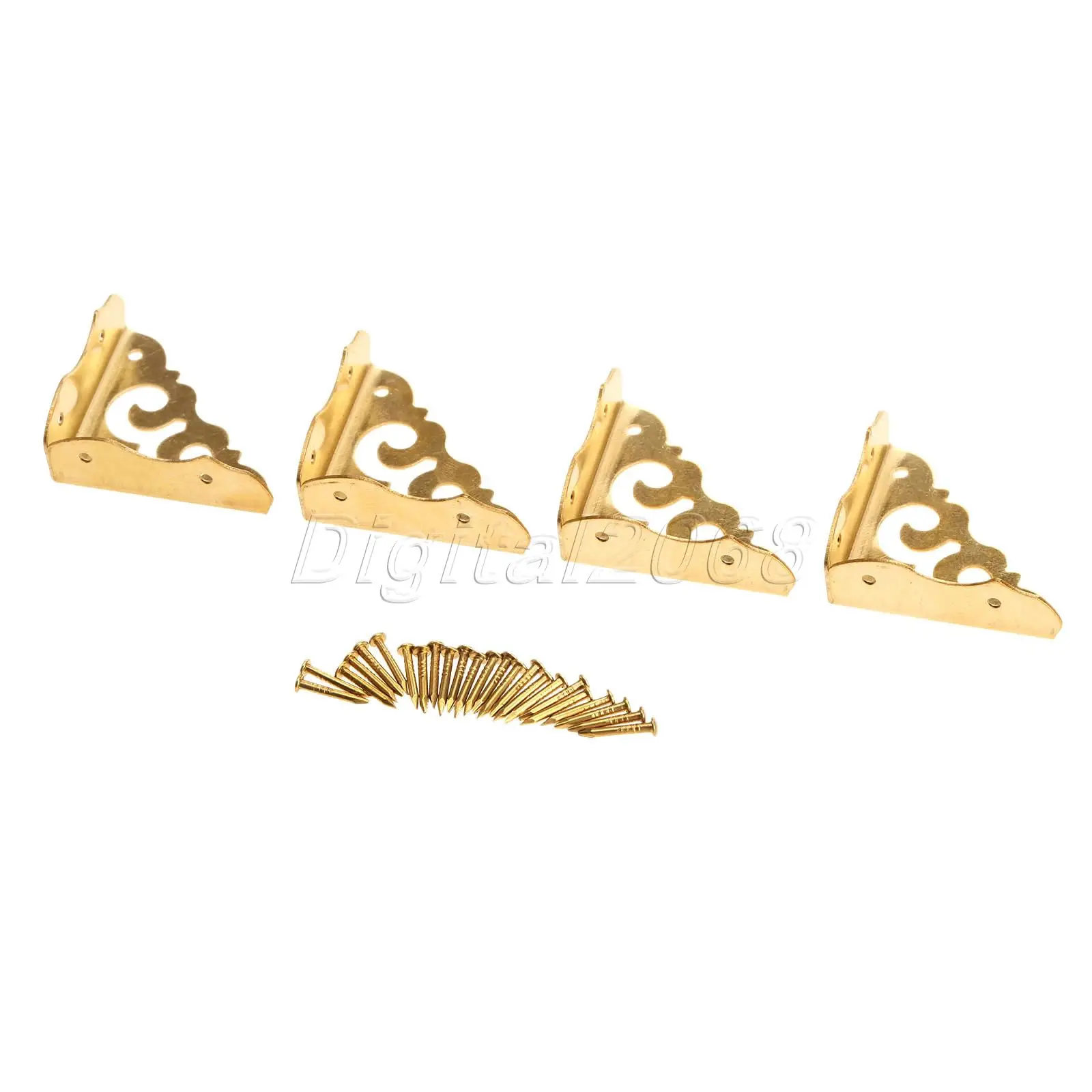 Новинка 4 шт. простая латунная/античная медь фурнитура боковая пластина для