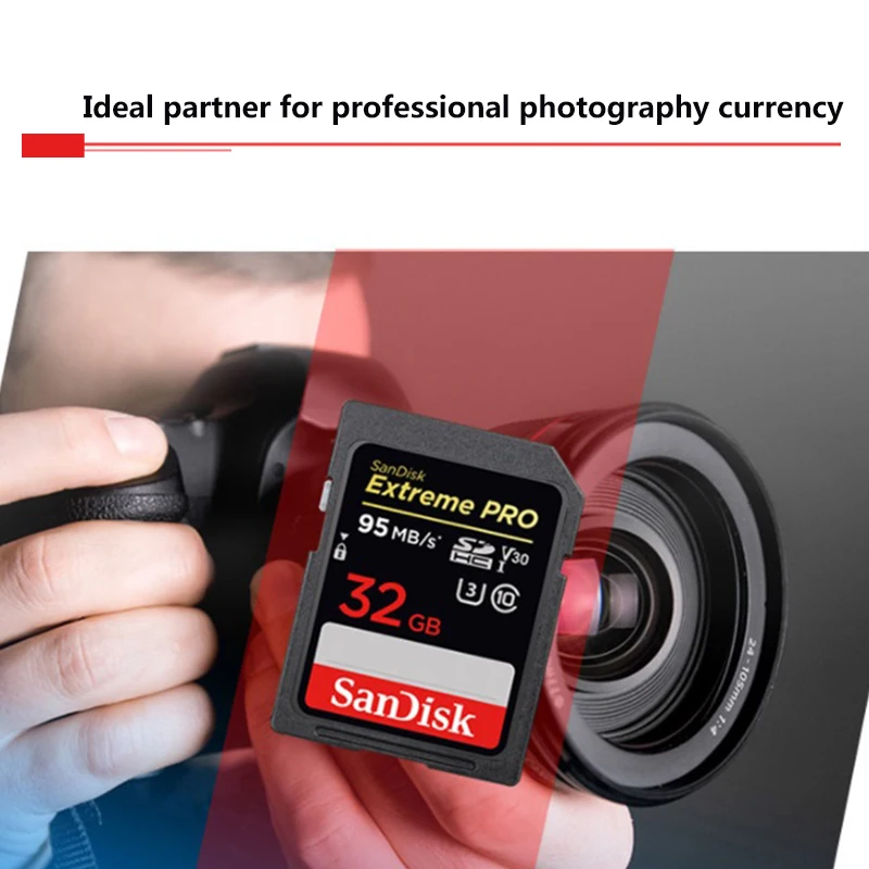 Карта памяти Sandisk Extreme Pro 95 МБ/с./с 32 ГБ SDHC V30 U3 класс 10 64 128 256 | Компьютеры и офис