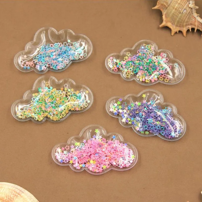 

10PCS 48X78mm PVC Transparent Inflatable Confetti Filled Decoration Clouds|DIY Party Decoration|HairBow Center Accessories