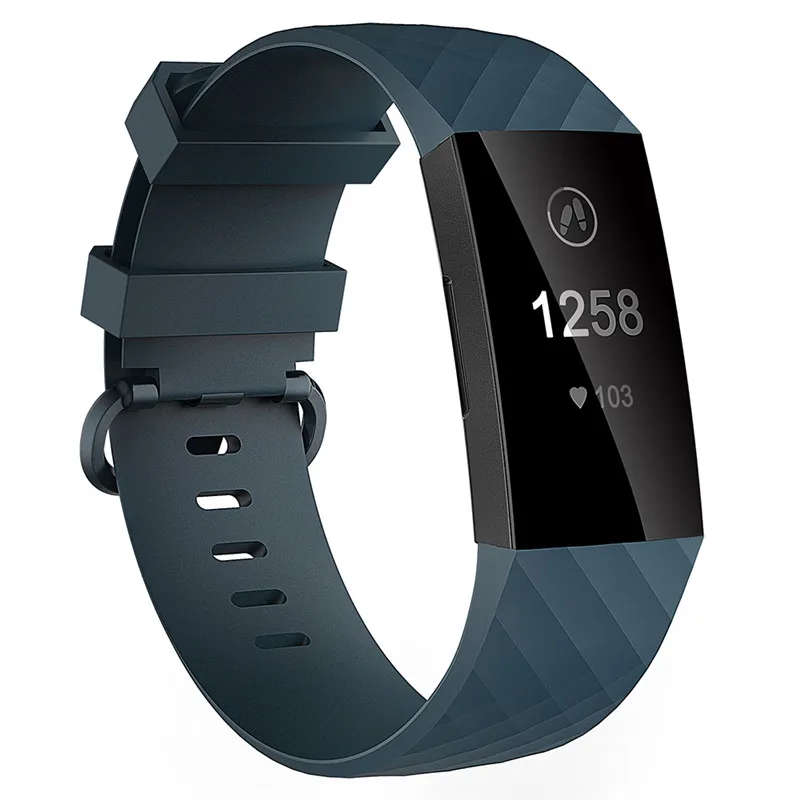 Сменные умные часы для Fitbit Charge 3, высококачественный спортивный ремешок, мягкий силиконовый браслет, чистый цвет