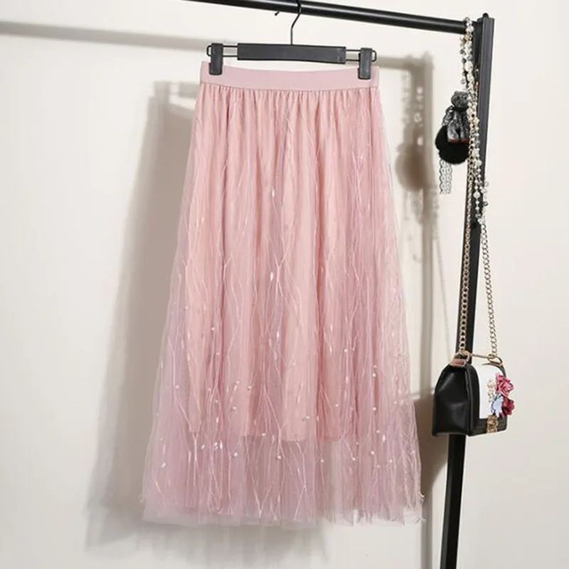 Женская фатиновая юбка пачка SEDUTMO плиссированная с высокой талией эластичная