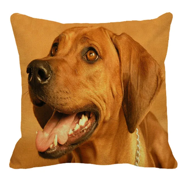XUNYU Rhodesian Ridgeback наволочки с изображением собак для домашнего дивана квадратная наволочка для подушки с животным узором декоративная наволочка для подушки 45X45 см AC018 - Цвет: 22