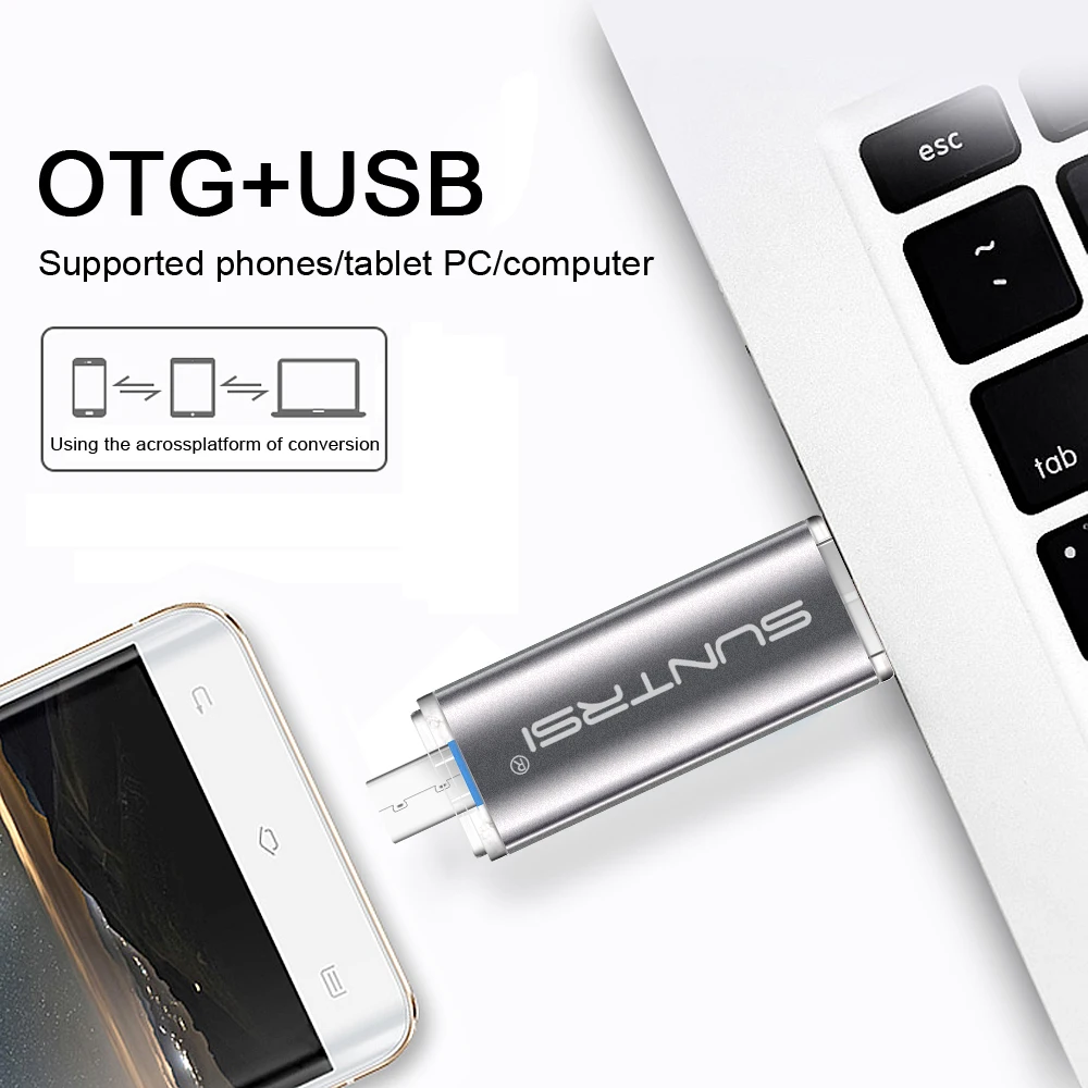 Suntrsi металлическая USB флеш-накопитель высокоскоростной 64 ГБ 32 16 память 8 Гб 3 0