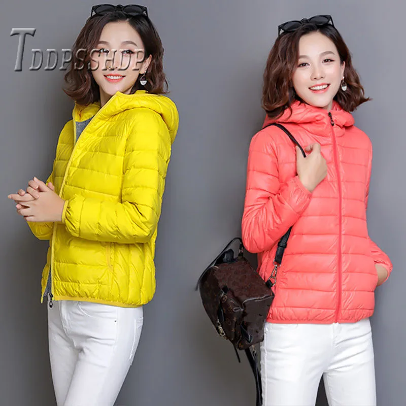 

2019 Candy Color Women Parkas Long Sleeve Winter Warm 9 Color Can Choose Female Coat Jacket