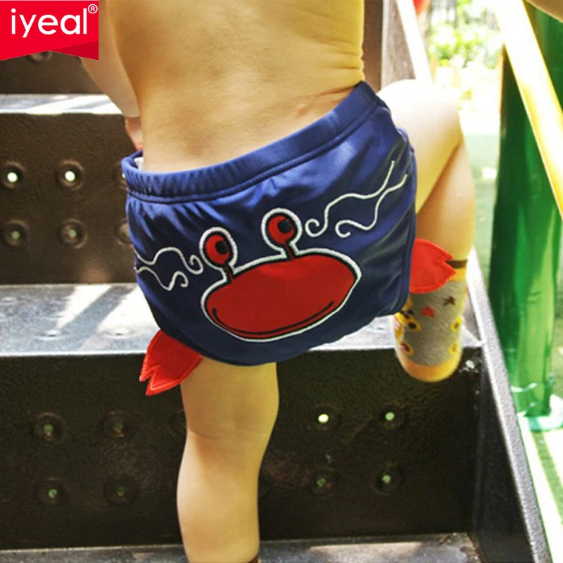 

IYEAL 2Pcs/Lot High Quality Baby Swimwear Fashion Swim Diaper Girls/Boys Swimsuit Infant Swimming Kids Swimsuit With Shorts